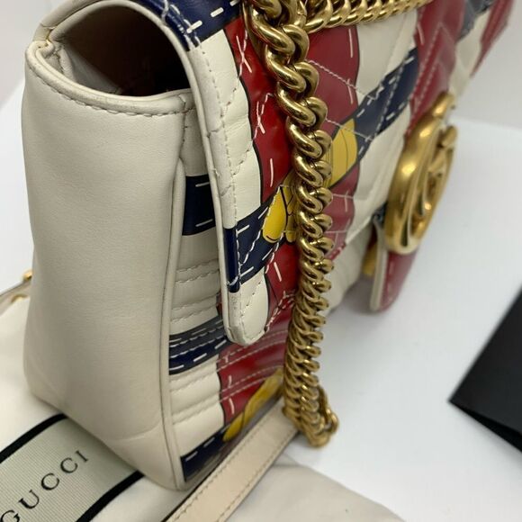 GUCCI TROMPE L'OEIL 'GG' MARMONT SHOULDER BAG - Picture 9 of 16